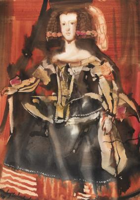 17th-century-style portrait of a menina (Spanish princess)